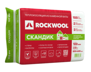 Утеплитель Rockwool Лайт Баттс Скандик 800х600х100мм